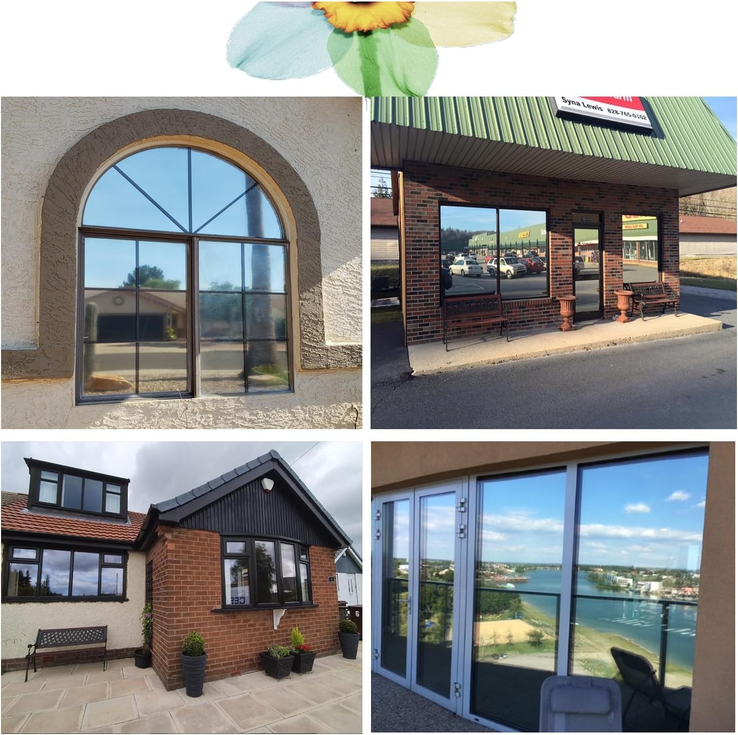 Folia okienna zapewniająca prywatność, folia okienna z lustrem weneckim, odpowiednia do biura, domu, okien 40×100 cm - 6