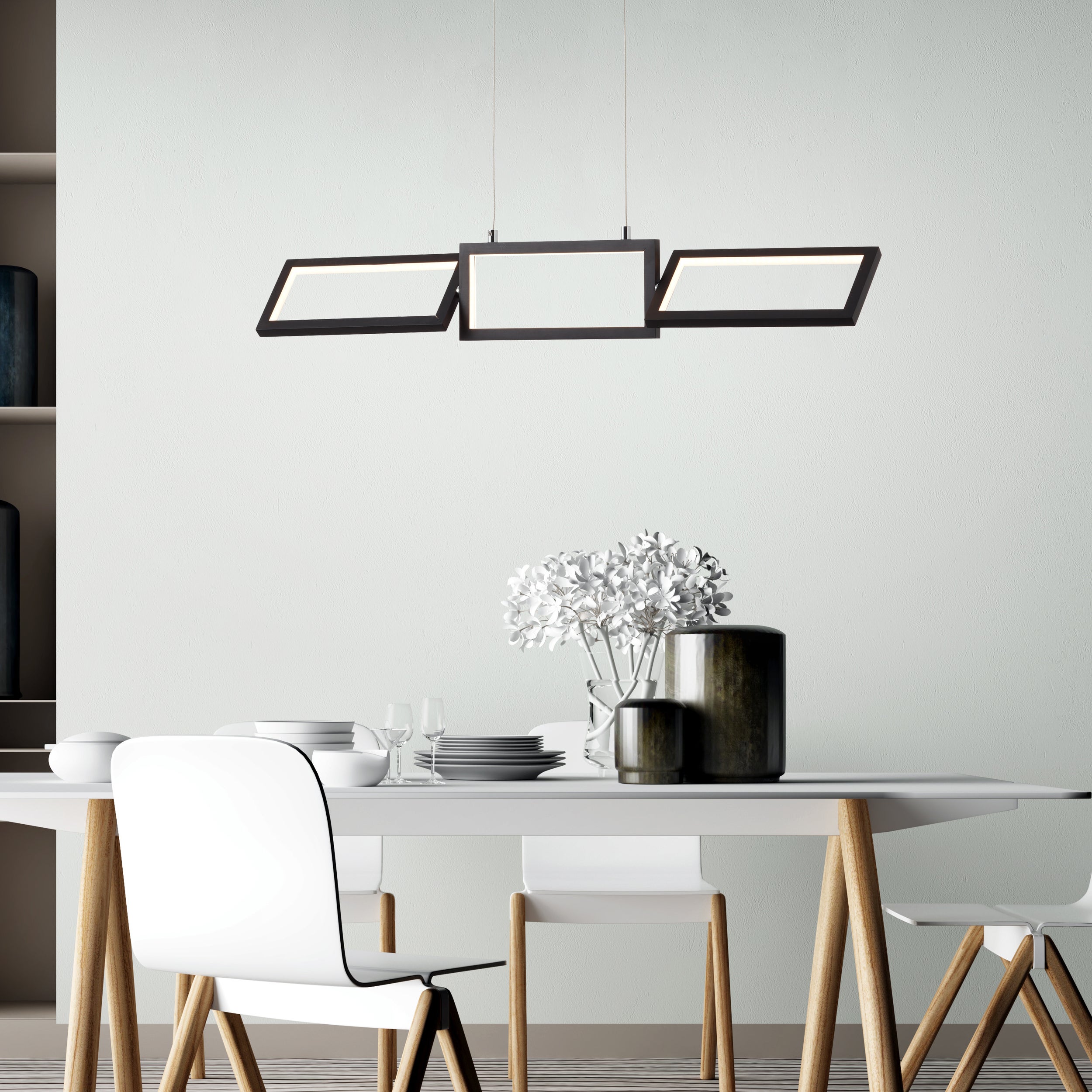 Brilliant lampa Kaami LED zewnętrzna lampa stołowa 37cm czarny matowy metal/czarny bambus 2W zintegrowana dioda LED - 6