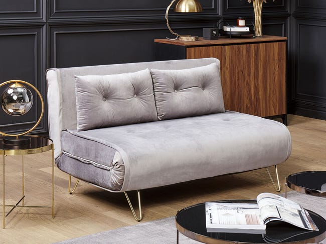 Chaise longue tessuto grigio chiaro CHARMES | Leroy Merlin Chaise longue tessuto grigio chiaro CHARMES | Leroy Merlin