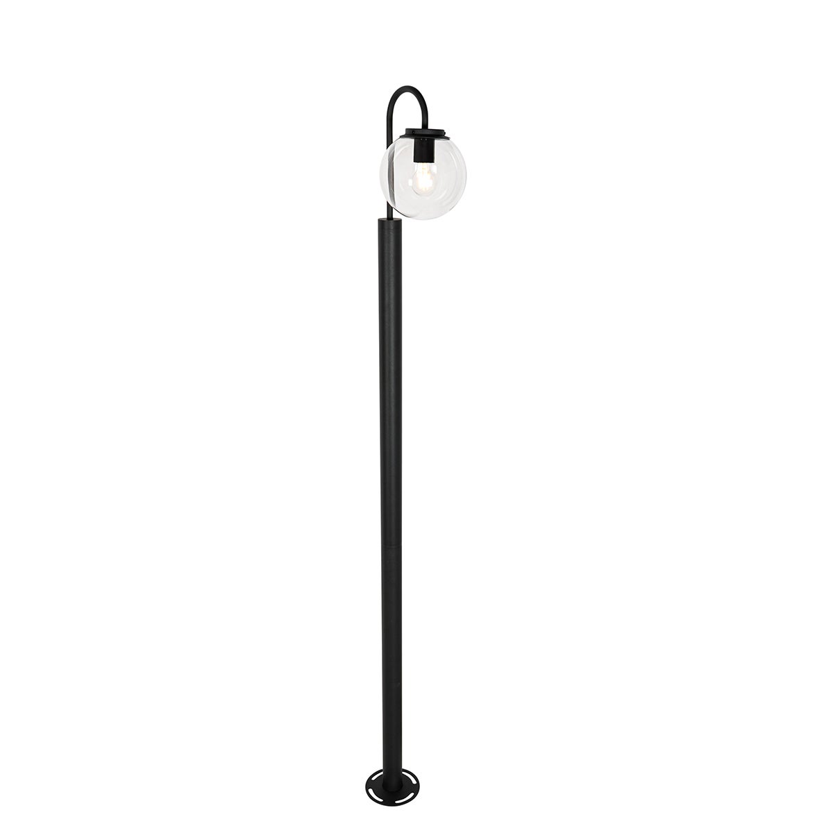 Qazqa moderne lanterne extérieure pour jardin - Sfera - noir, max. 40w, e27, 200cm, IP44 - 7