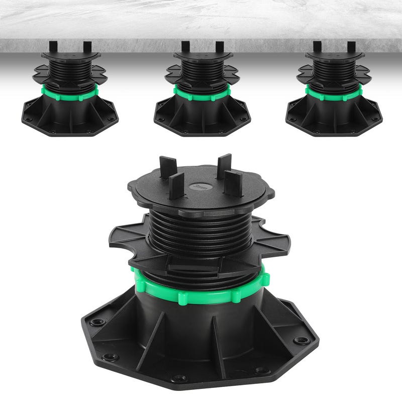 Lot de 20 plots réglables avec anneau de fixation plot pour terrasse ...