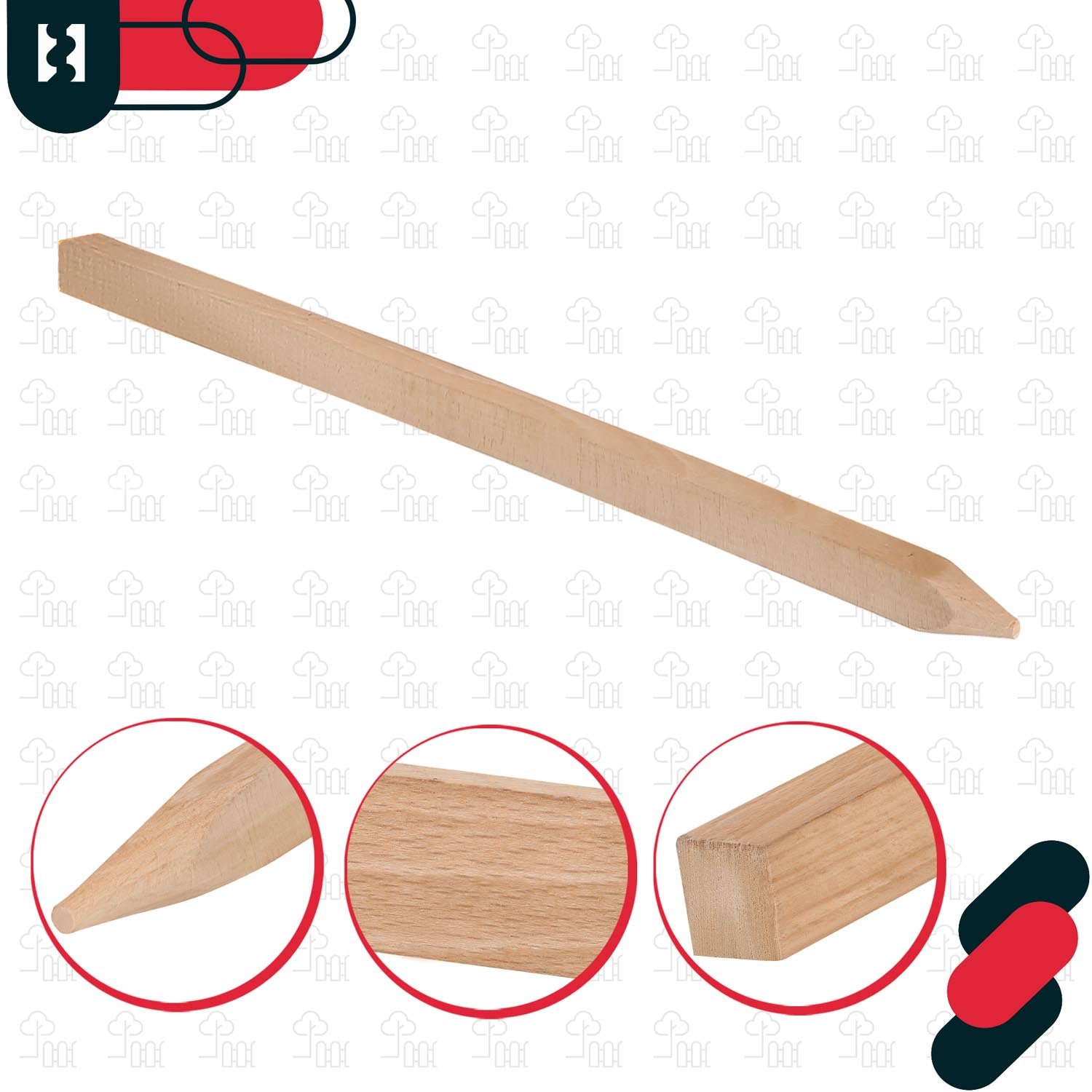 Tuteurs à tomates en bois KOTARBAU® pour potagers, tuteurs pour arbres et arbustes 40 cm, lot de 15 - 5