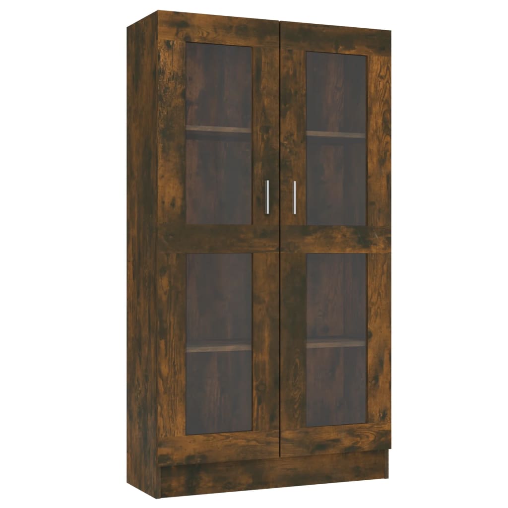 Vetrina Rovere Fumo SYFAX 82,5x30,5x80 cm - Mobile in Legno Multistrato