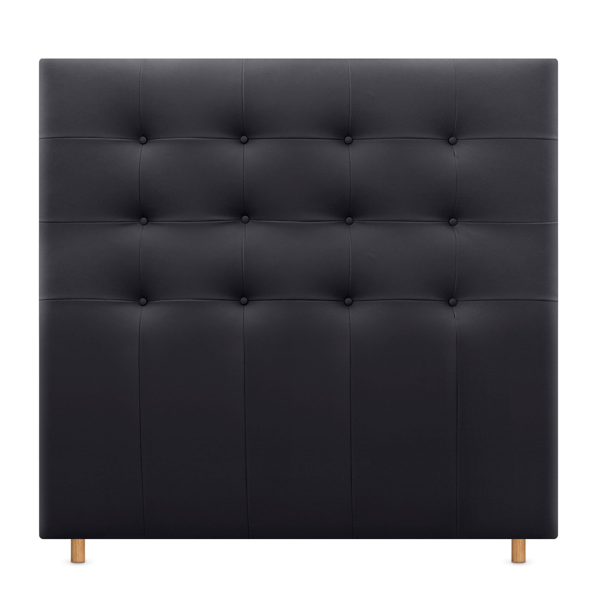 DHOME Cabecero Capitoné hasta el Suelo Cabezal 8cm tapizado Polipiel para Cama Dormitorio (150cm, Negro) - 3