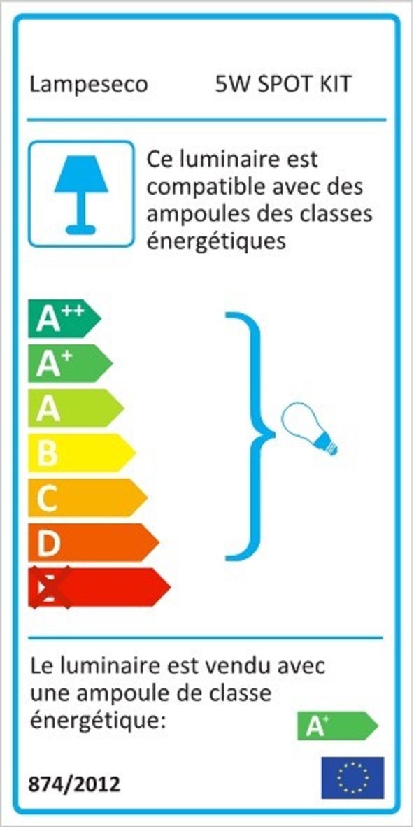Lot de 10 spot encastrable orientable LED carré alu brossé GU10 230V eq. 50W blanc chaud - 7