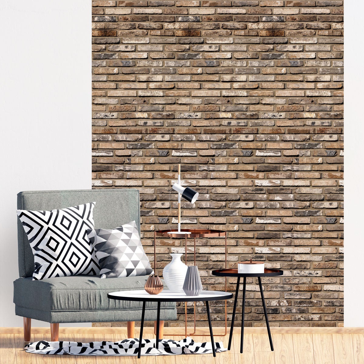 Papel pintado prepegado ladrillos de nueva york h300 x l60 cm - adhesivo de pared - revestimiento sticker mural decorativo