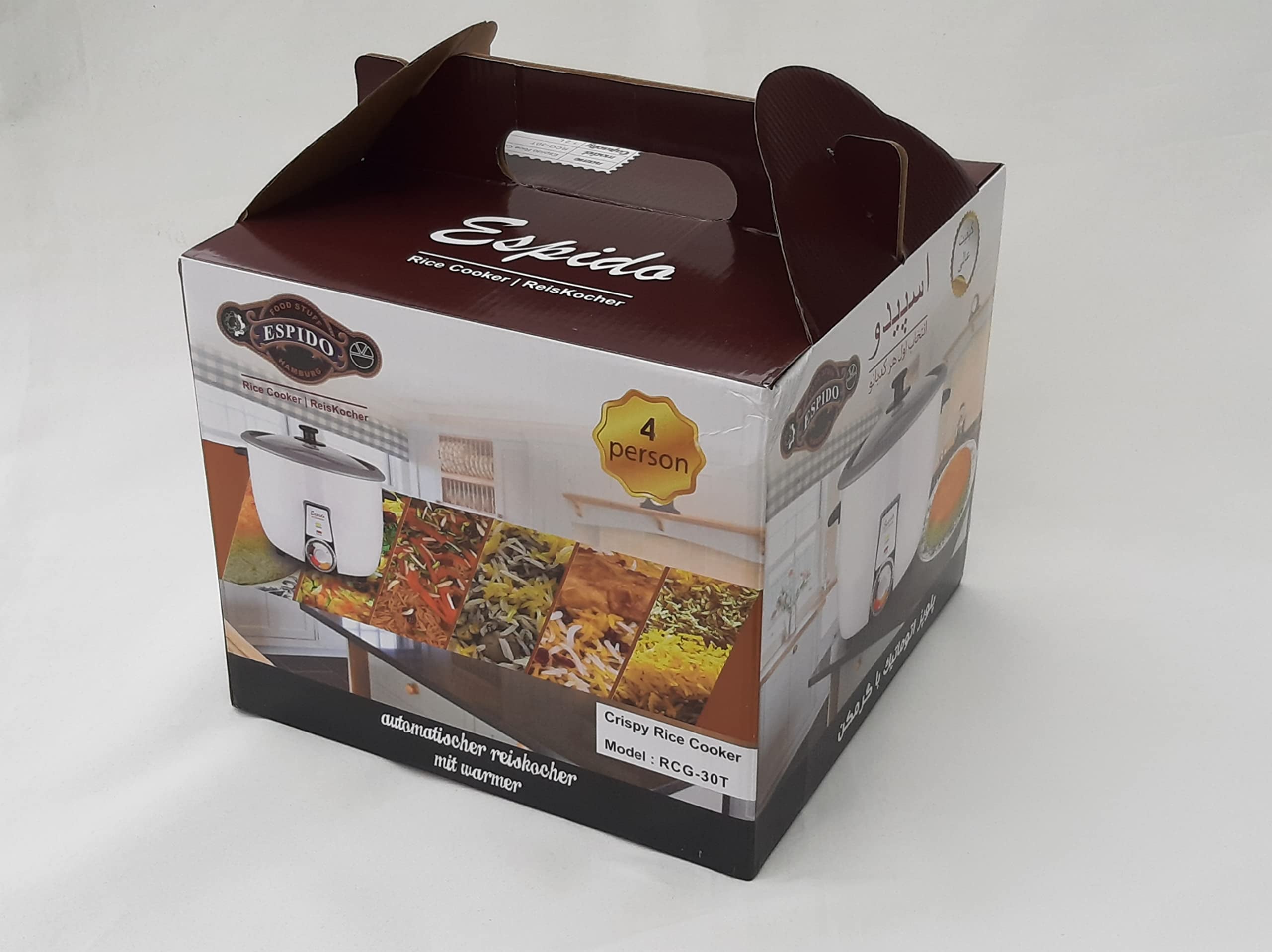 Cuociriso persiano con torta di riso Tahdig Tadig crosta di riso (3-5 persone - 1,2 L - 500 Watt - RCG-30T) - 3