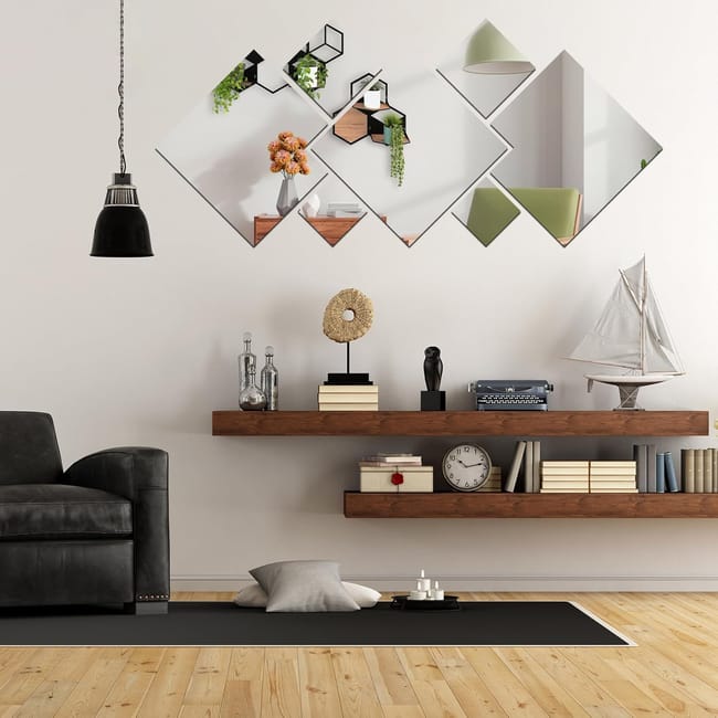 4 Specchi Adesivi Da Parete In Acrilico - Infrangibili E Facili Da Applicare | Per Armadio, Porta, Palestra, Casa - Foto 5