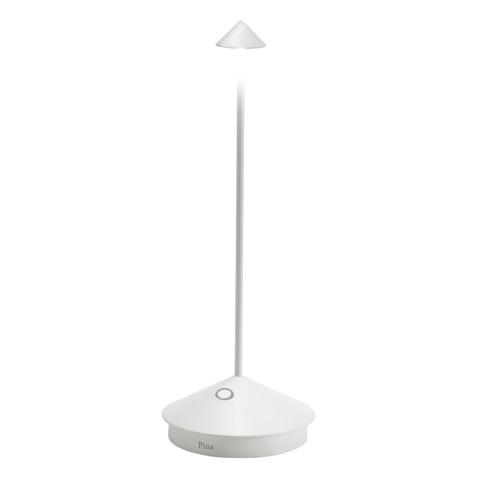 Lampă de masă LED Pina Pro White, reîncărcabilă și reglabilă, fără fir, șofran, CCT 2200-2700-3000K, IP54, 12 ore de viață a bateriei