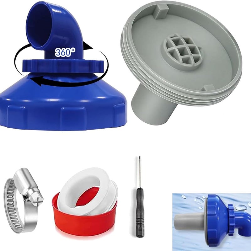 Obrotowa dysza do napełniania basenu 360° do dyszy wylotowej basenu Intex Bestway, akcesoria, akcesoria basenowe, złącze węża