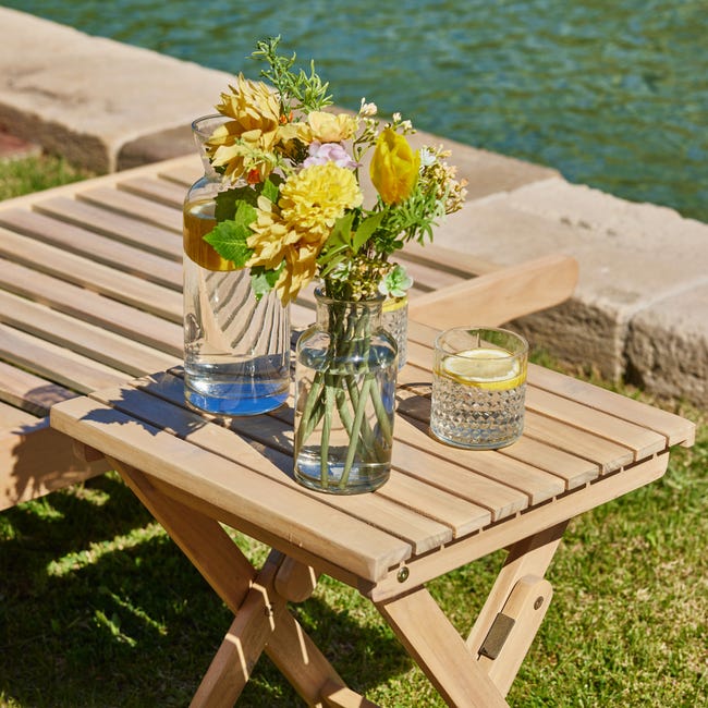 Tavolino pieghevole in legno chiaro 40x40x45 Leroy Merlin