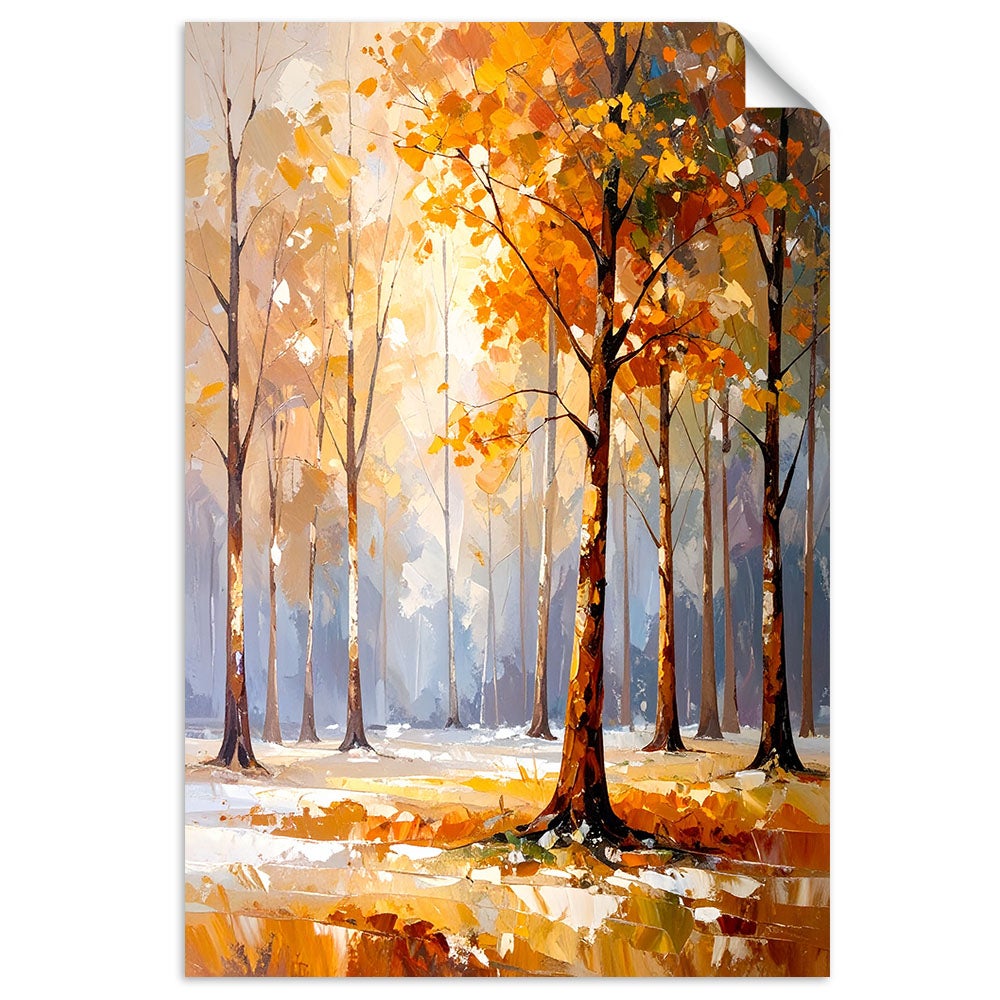 Naklejka na ścianę, Krajobraz Drzewa Las Natura 90x130