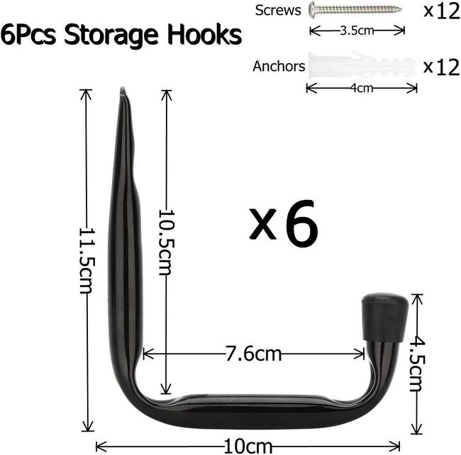 Tatuo Confezione da 10 ganci a cascata a 6 sfere, accessori per appendere lavagne da appendere appendiabiti da parete da 40 cm, ganci da parete per display a parete (argento Tatuo Confezione da 10 ganci a cascata a 6 sfere, accessori per appendere lavagne da appendere appendiabiti da parete da 40 cm, ganci da parete per display a parete (argento