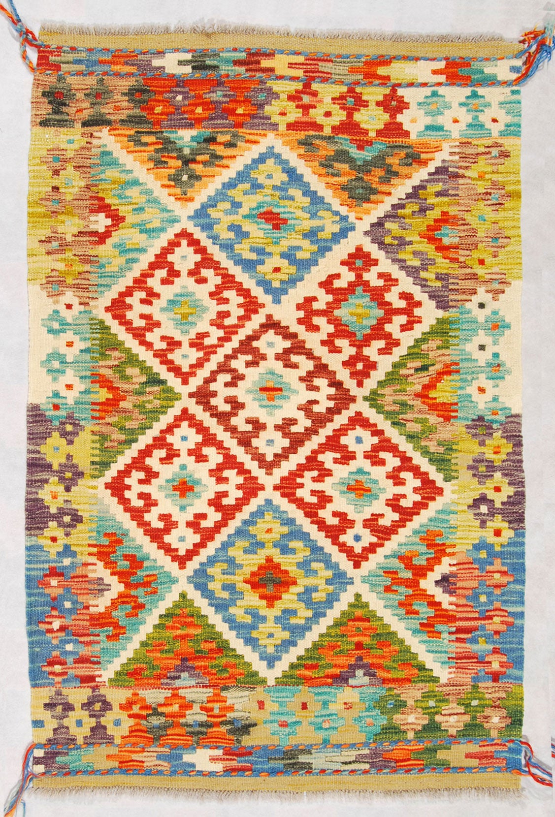 Oryginalny ręcznie robiony dywan, wymiary: 125x84, z certyfikatem autentyczności GalleriaFarah1970