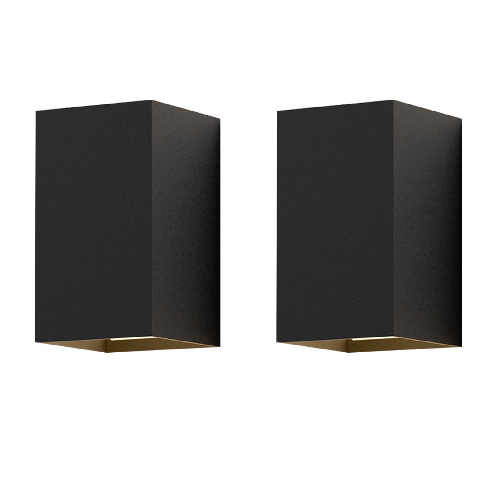 2 x NETTLIFE Czarna lampa ścienna LED - nowoczesna lampa ścienna zewnętrzna do sypialni