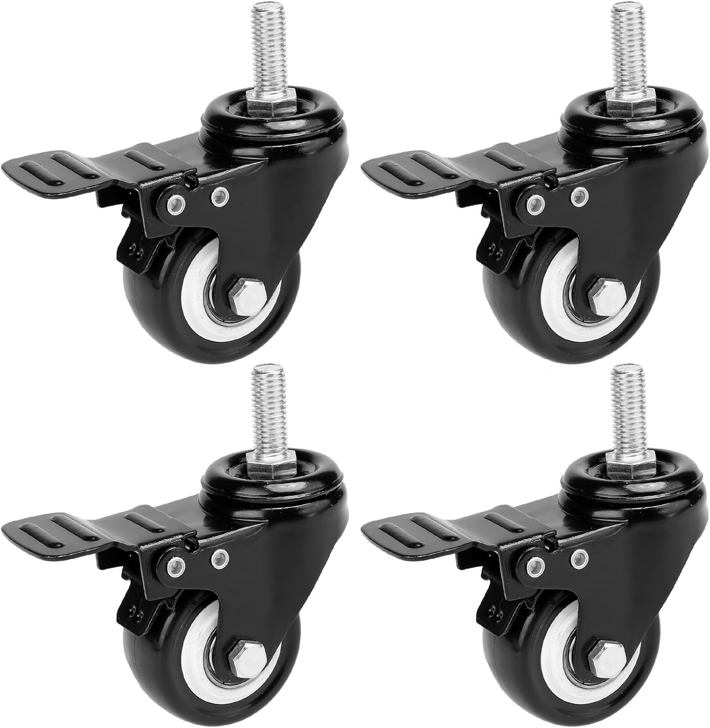 CasterHQ Lot De 4 Roulettes Robustes 15,2 X 5,1 Cm 2 Roulettes