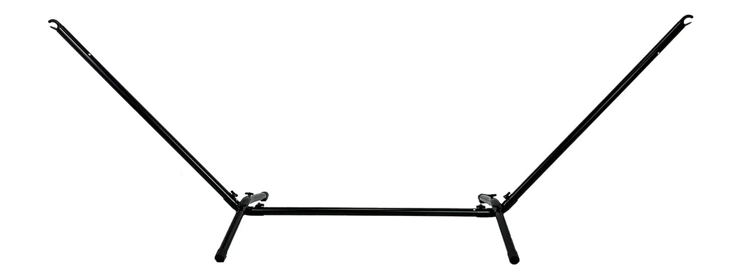 Mocny stalowy metalowy stelaż na hamak 300x90x110 cm 150kg SH101 czarny