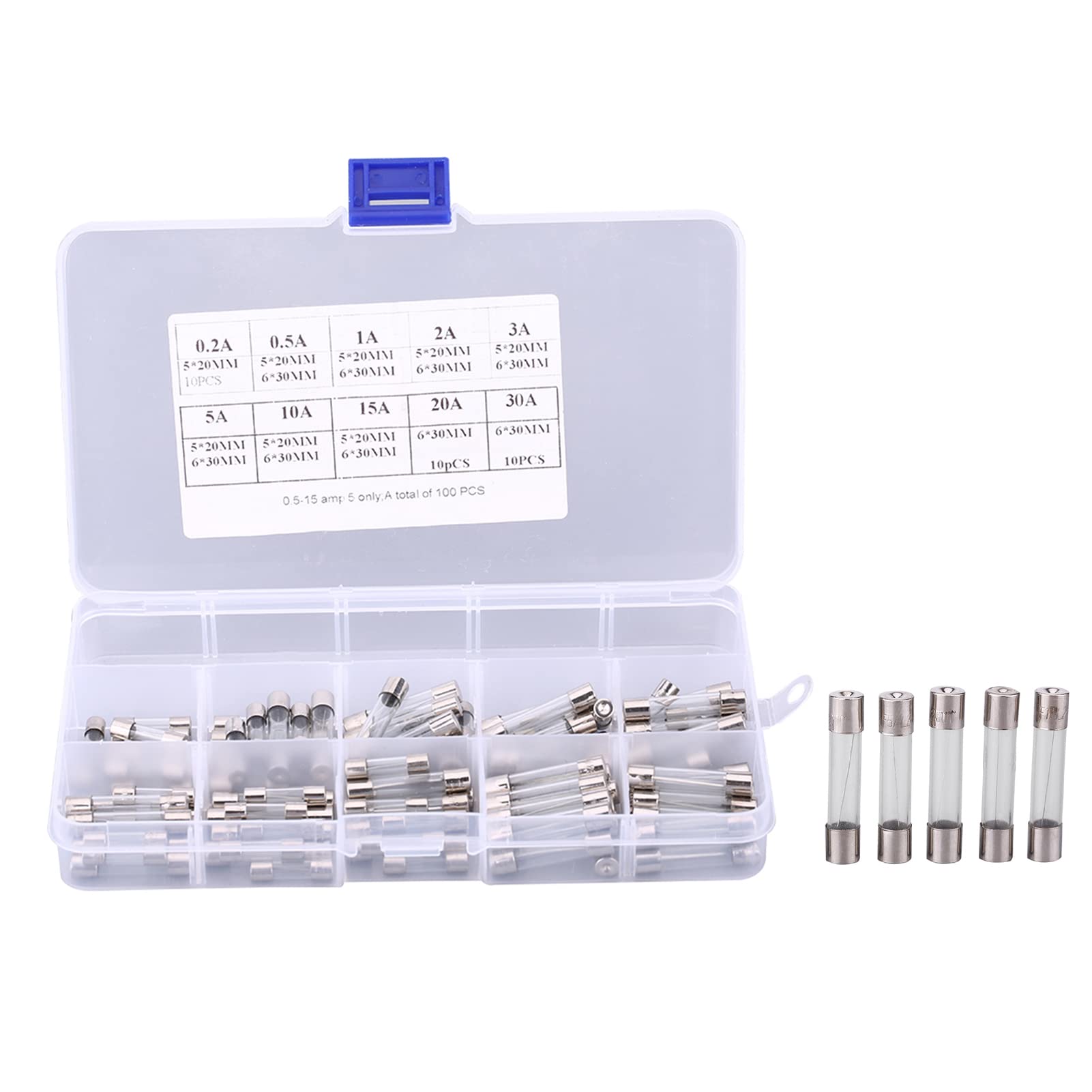 SeKi Flink - Lot De 10 Fusibles Verre 3,15A - 5x20mm - Rapide - Pour Appareils électriques
