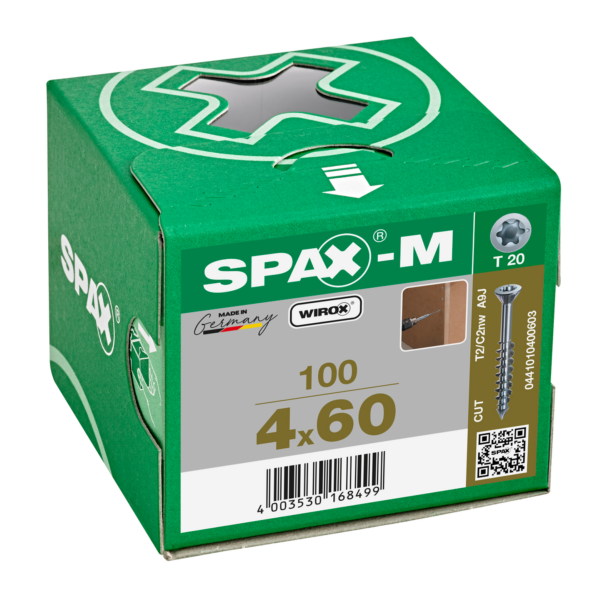 Vis a tete fraisée SPAX-M SeKo T-STAR plus 4,0x 60/40 zn Kl.FrKo HP (Par 100) - 3