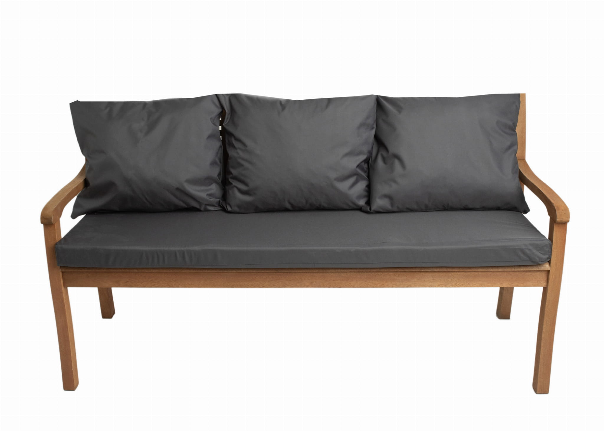 Cojín de banco 170x50/3x50x56cm, cojín de exterior, cojines para columpio de jardín de 3 plazas antracita, cojín de asiento, cojín de respaldo