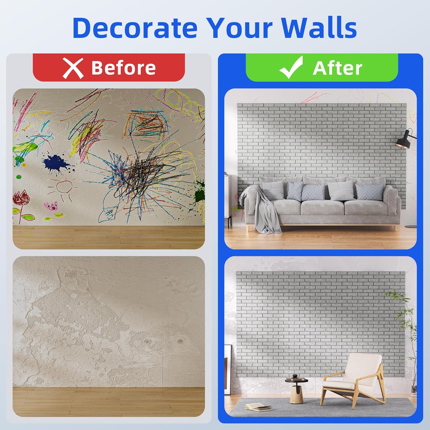 12 Paneles AcúSticos Adhesivos 3d, Efecto Reductor De Ruido, 30x30cm, Aptos Para Hogares Y Estudios, Pegatinas Decorativas Para Pared - Gris - 6