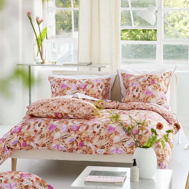 Housse de couette imprimée en satin de coton, GIRADON