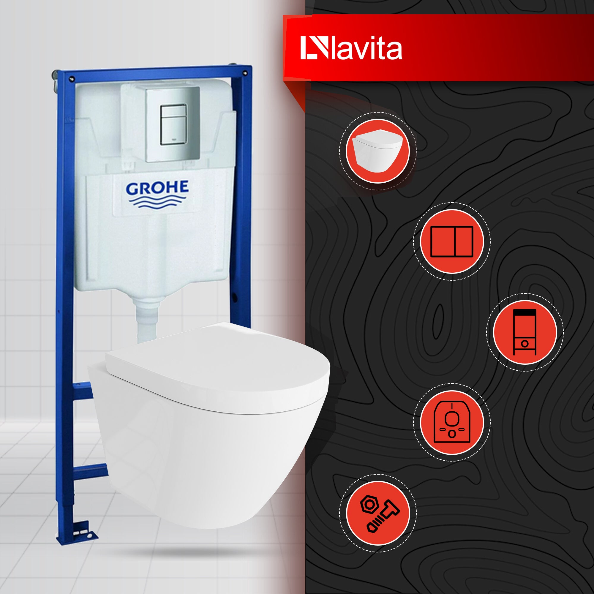 Cuvette Toilette Changer Abattant Wc Sans Vis Mecanisme Chasse D