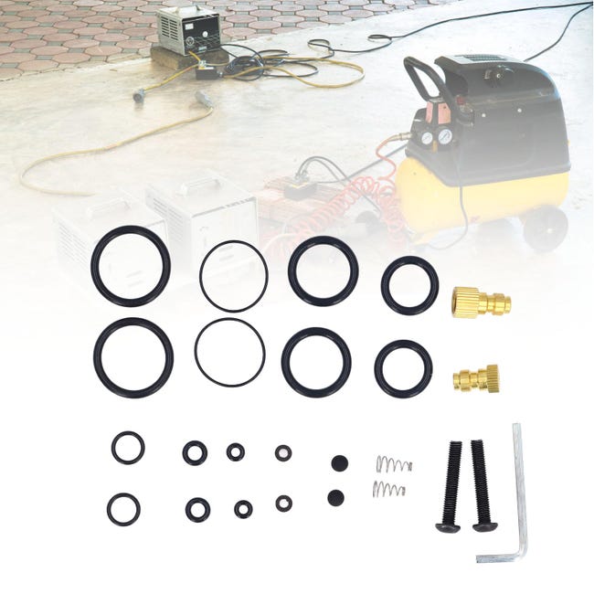 Kit di Guarnizioni per Aria Condizionata, Kit Completo di Guarnizioni per Compressore AC a Tenuta Forte Universale con Scatola di Immagazzinaggio Trasparente per Compressore Kit di Guarnizioni per Aria Condizionata, Kit Completo di Guarnizioni per Compressore AC a Tenuta Forte Universale con Scatola di Immagazzinaggio Trasparente per Compressore
