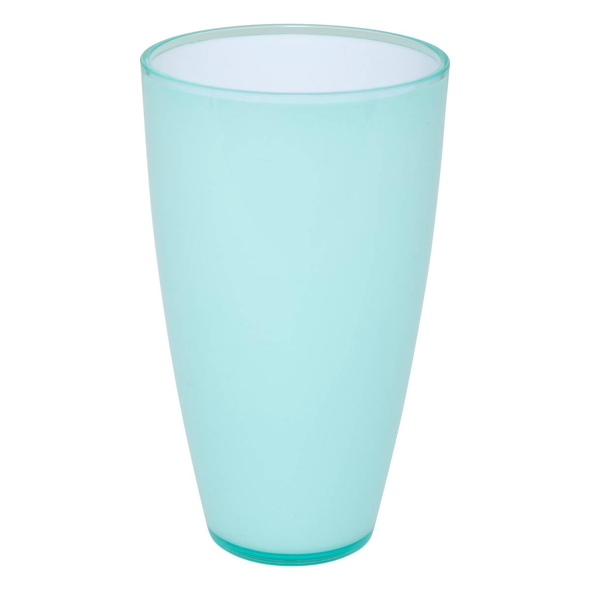 SZKLANKA PLASTIKOWA miętowa z polistyrenu 8,5 x 14,5 cm