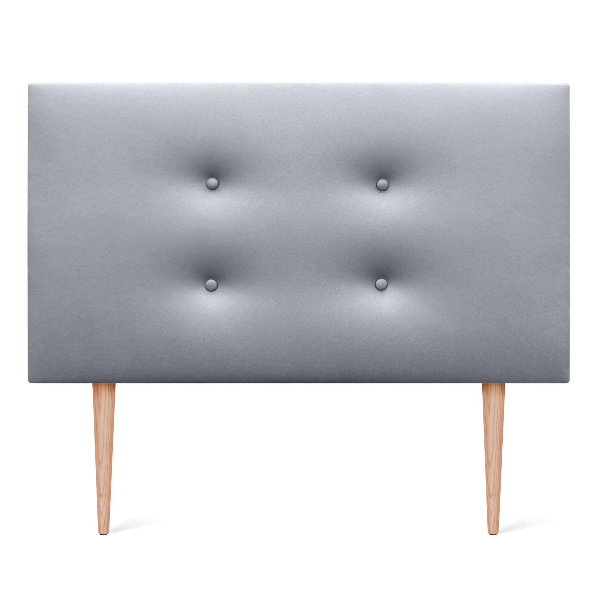 DHOME Testiera in Similpelle o Tessuto AQUALINE Pro con 2 file di Bottoni e Gambe Testiera Imbottita per Letto di Lusso (Similpelle Verde, 135x105cm ( Letti 120/135/140