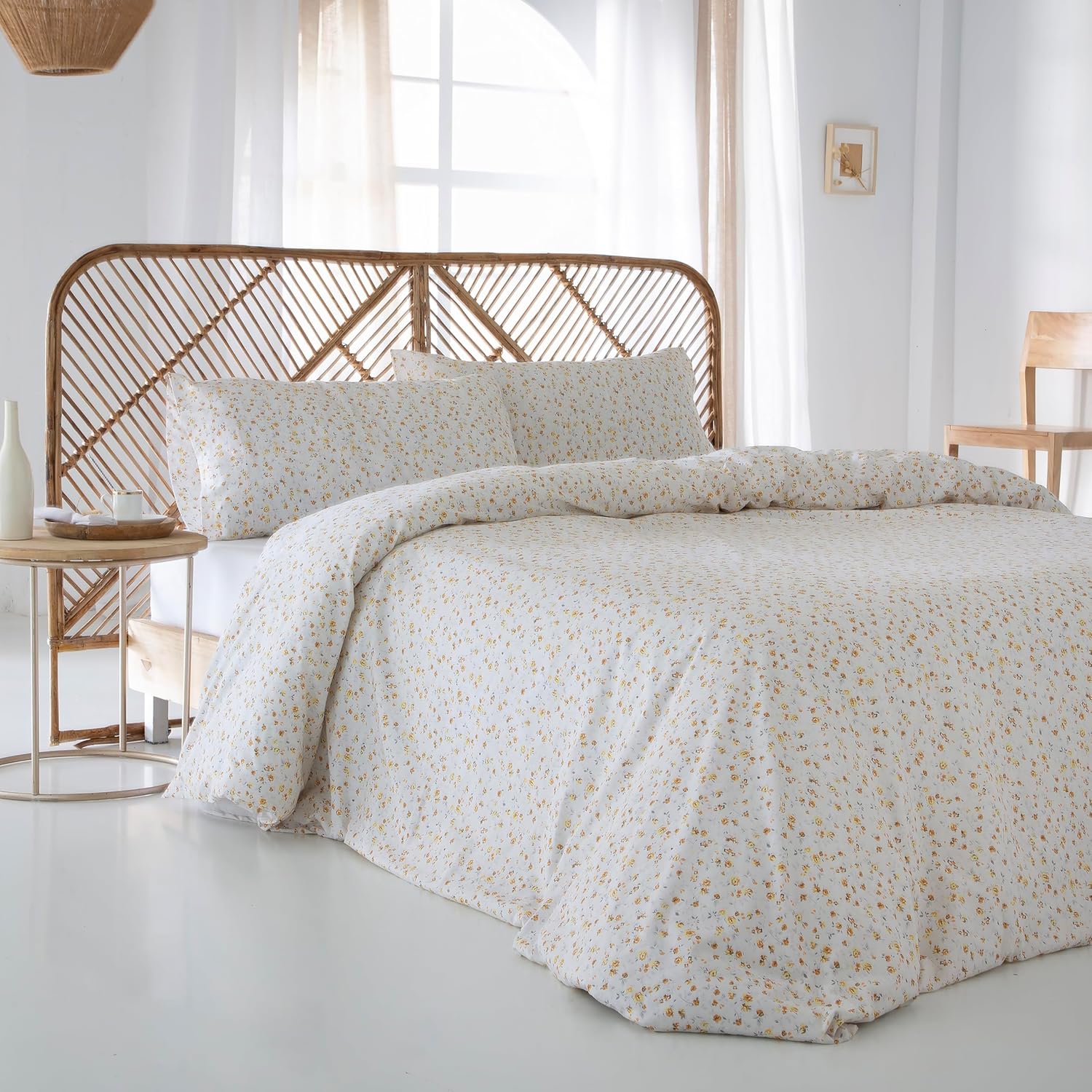 Cotton artean - funda nórdica nansa 100% percal algodón 144 hilos beige cama 90