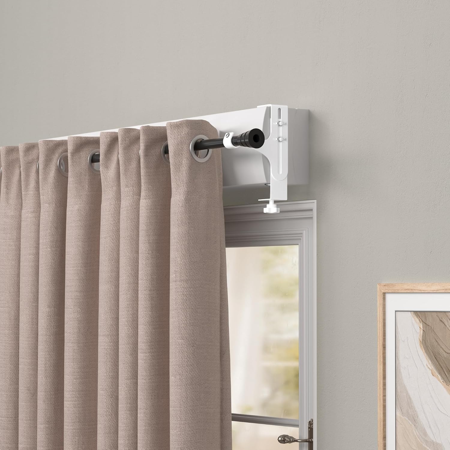 Lot de 2 supports de tringle à rideaux sans perçage pour coffre de ...