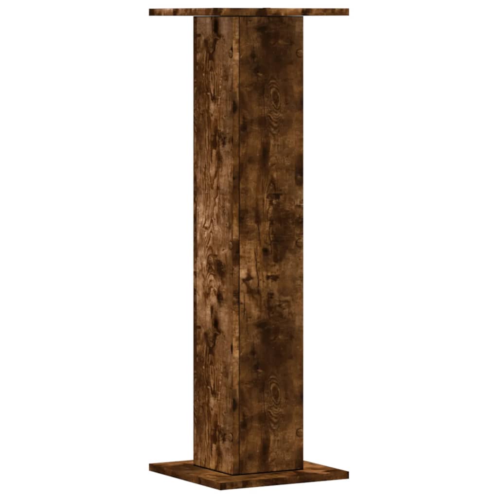 Supports pour plantes 2 pcs chêne fumé bois d'ingénierie - 7