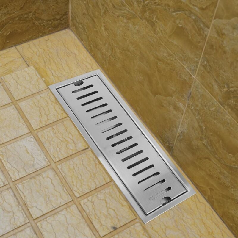 Ralo retangular linear para chuveiro,canaleta para chuveiro,furo para ralo no piso,grelha padronizada,substituição de ralo de piso de 30 cm - 2