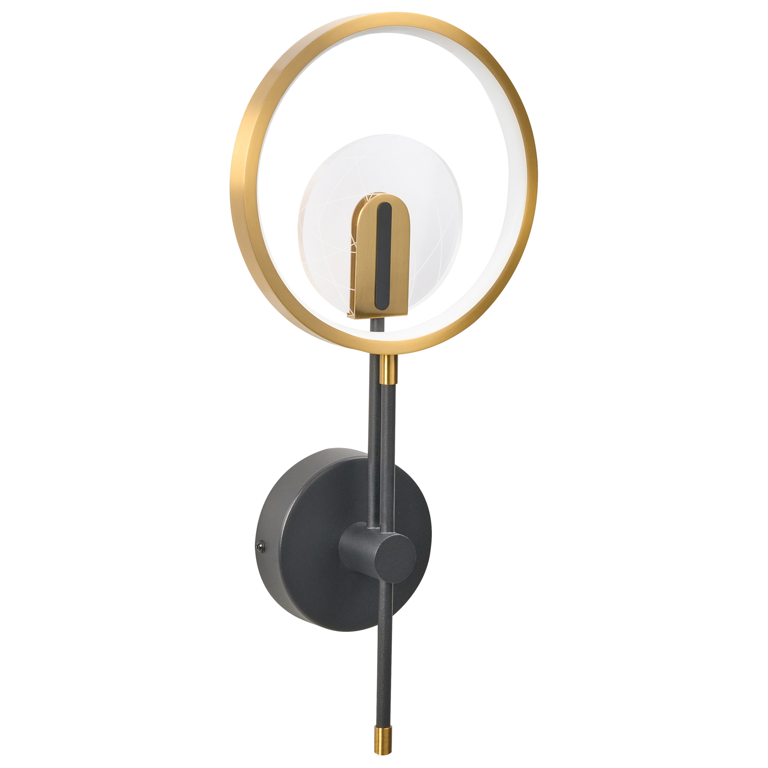 Aplică LED SAMBRE Auriu Negru Metal