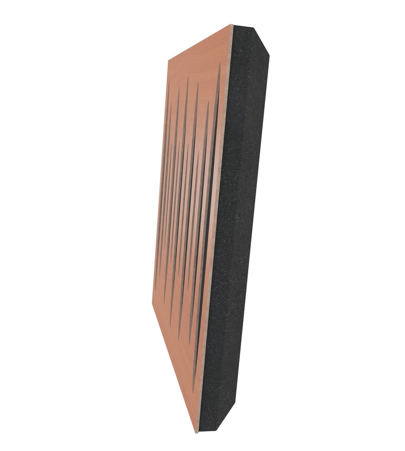 Lot de 4 Panneaux acoustiques insonorisants PULSAR 50x50x5 cm - 1 m² surf.totale - MDF perforé laminé et mousse acoustique - Cerise - 3