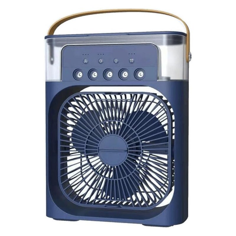 Ventilateur Climatiseur Portable USB 5-en-1 Avec Humidificateur, 7 LED Et 3 Vitesses - Ultra Silencieux