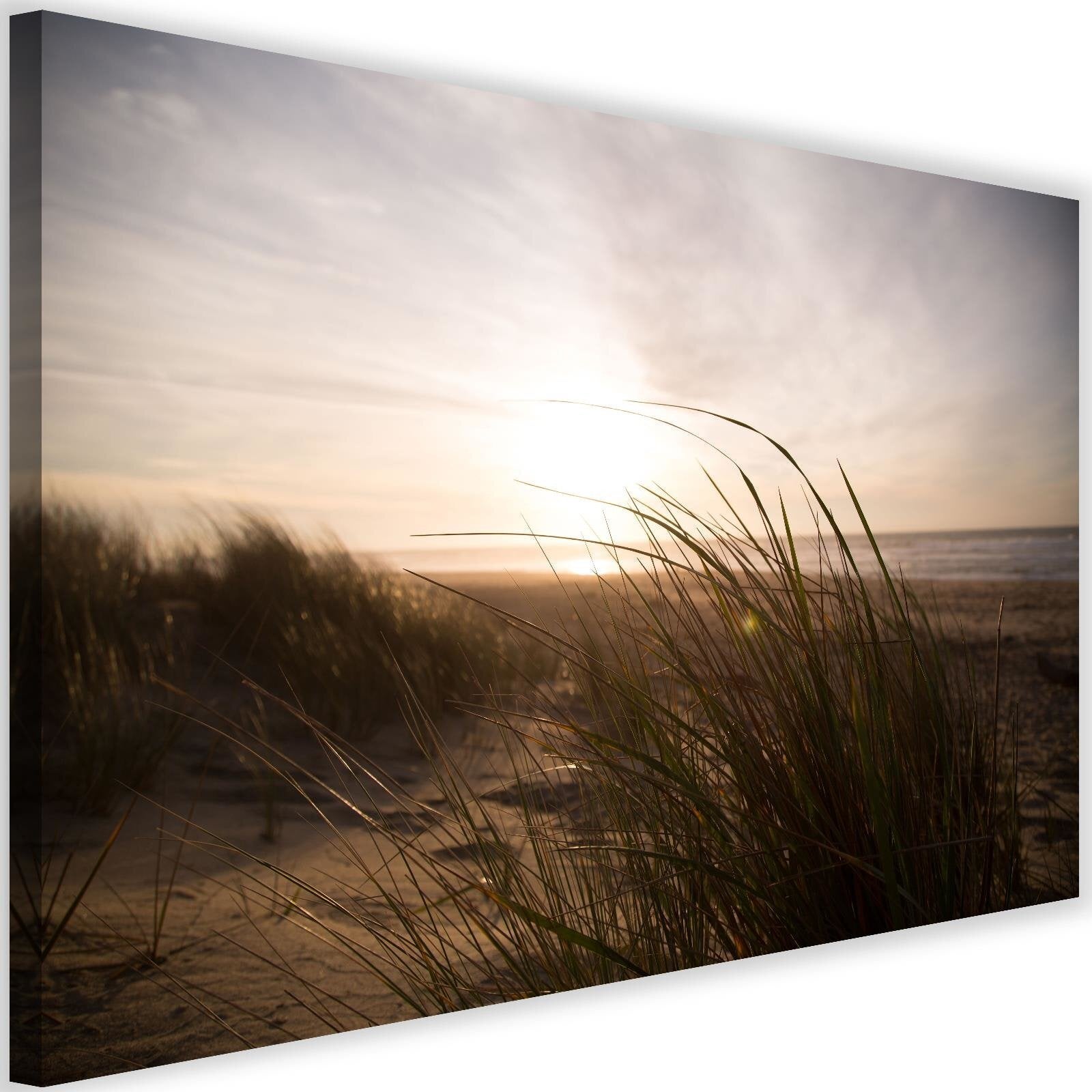 Obraz na płótnie, Plaża - zachód słońca 60x40