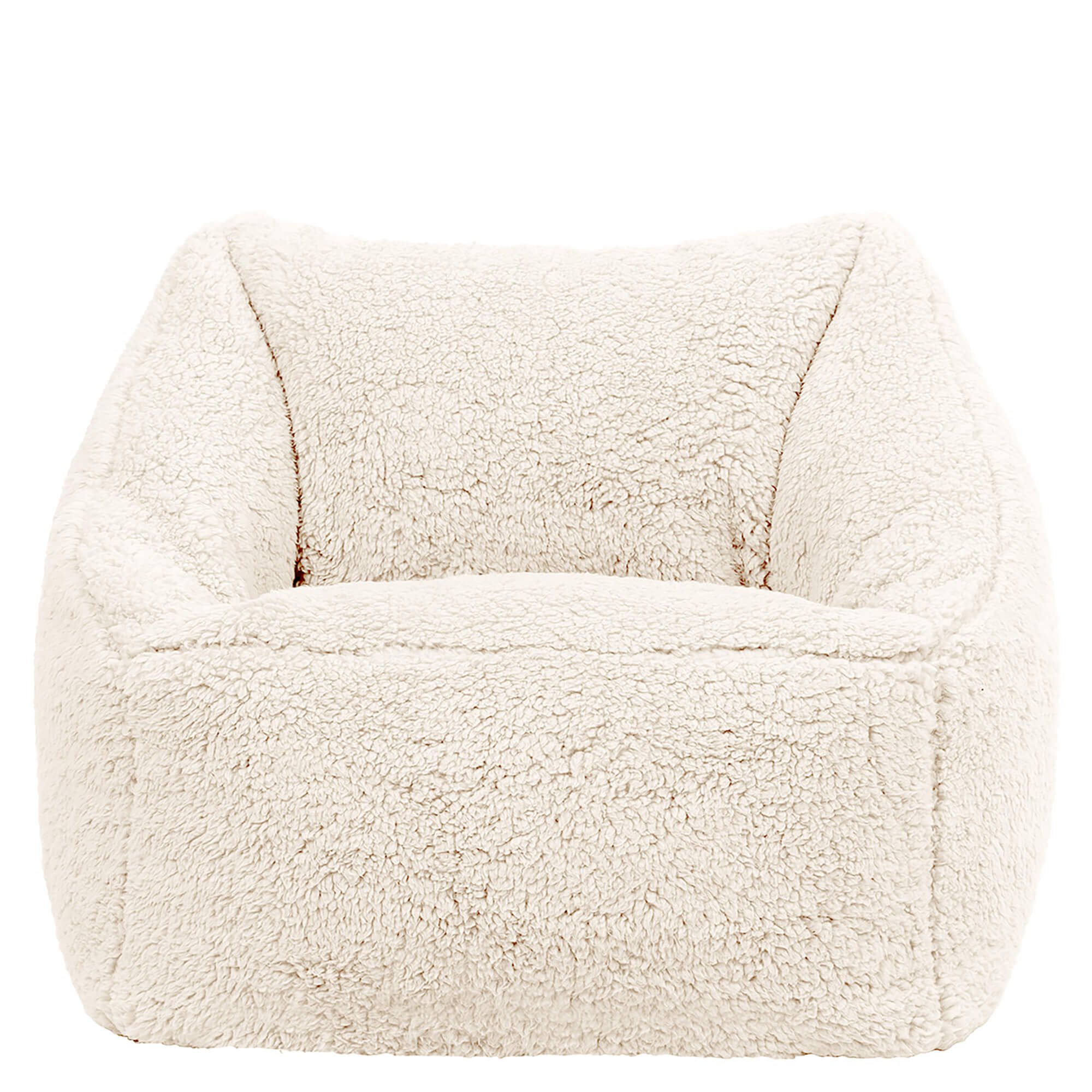 Lot de 2 poufs fauteuils enfant Icon polaire beige, chambre, salon, 55x55cm Oeko-Tex® - 4
