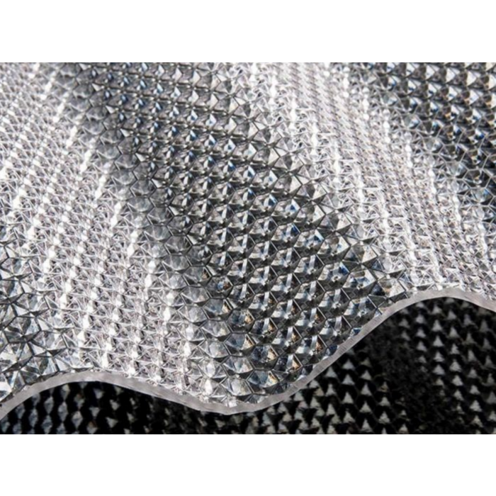 Plaque Polycarbonate Ondulé Nid D'abeille Petite Onde 2,8 mm Transparent 1045x4000 - 2