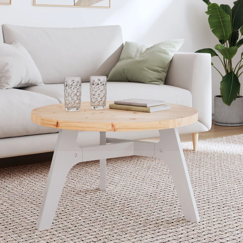 Maison exclusive - tablero de mesa redondo madera maciza de pino ø70x3 cm