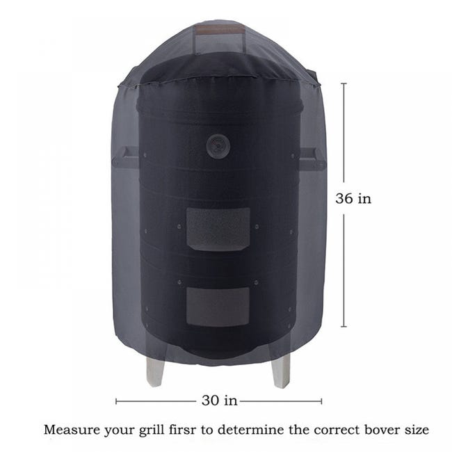 Copertura rotonda nera per barbecue a carbonella, 76 x 91 cm, taffetà di poliestere 190T con fodera argentata, impermeabile, antivento | Leroy Merlin Copertura rotonda nera per barbecue a carbonella, 76 x 91 cm, taffetà di poliestere 190T con fodera argentata, impermeabile, antivento | Leroy Merlin