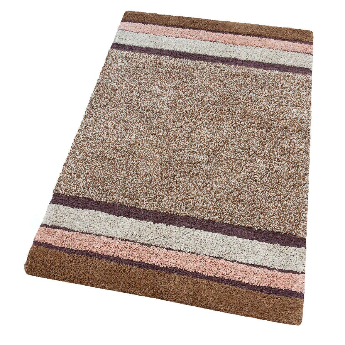 Dywan z Czystej Bawełny 55x90 cm Elegancki Jasne Kolory Miękki Dywan łazienkowy Lub Nocny Brązowy