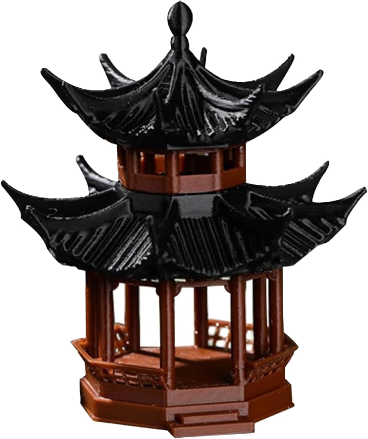 PRETYZOOM 4 Pièces Pavillon Micro Paysage Déco Jardin Zen Modèles De Pavillon Zen Statue De Pagode en Céramique Mini Lanterne Pagode Mini Figurine De Pagode Artisanat Résine Style Chinois
