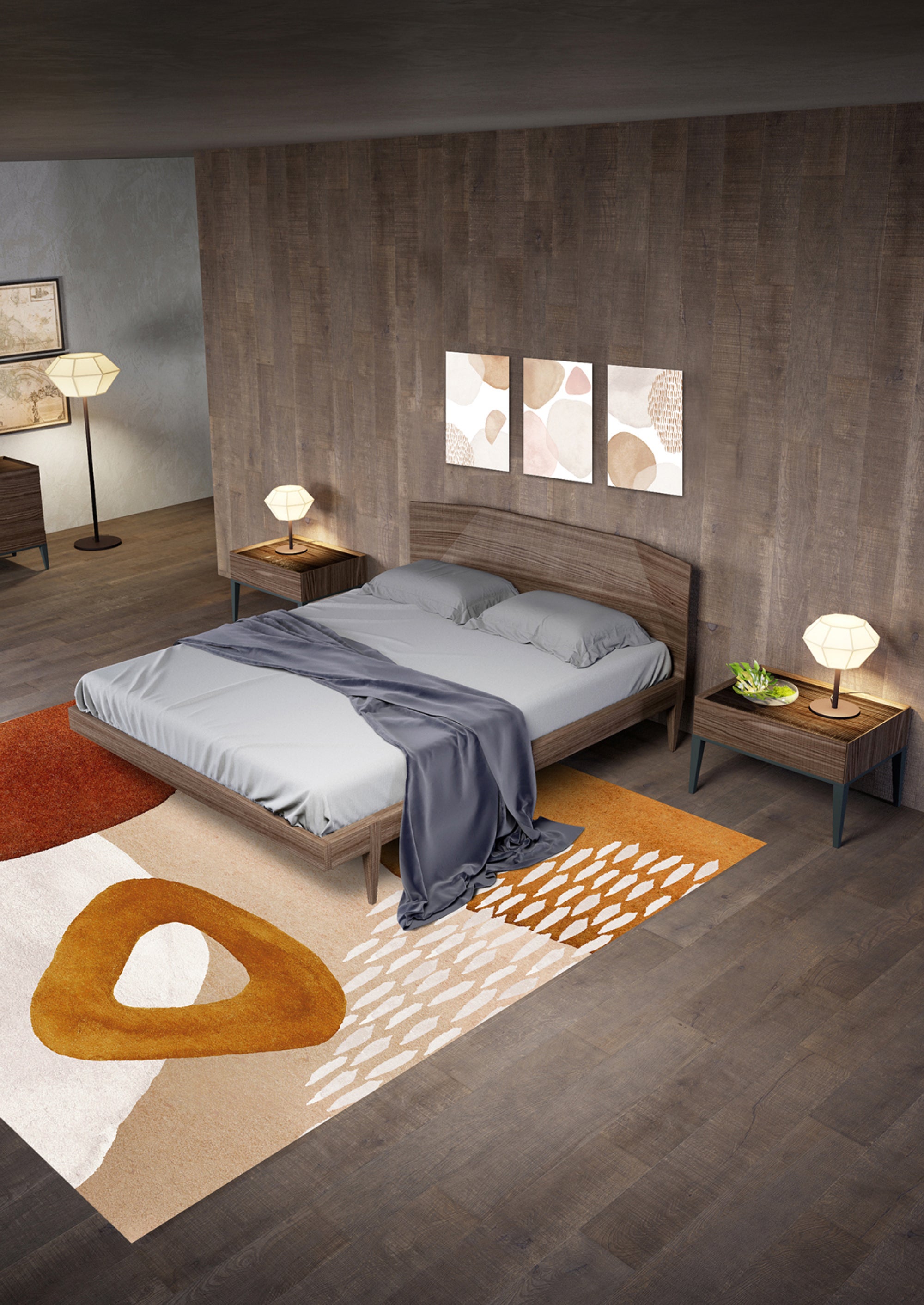 Tapis antidérapant en vinyle, Irina 133x200 cm - PVC imprimé, lavable, ignifuge, pour le salon et la cuisine, style moderne - 9