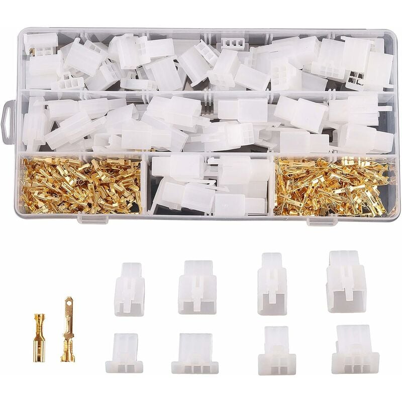 Ewwtrey Connettori Elettrici, 200 Pezzi Morsetti Elettrici Assortiti Isolati Capocorda con