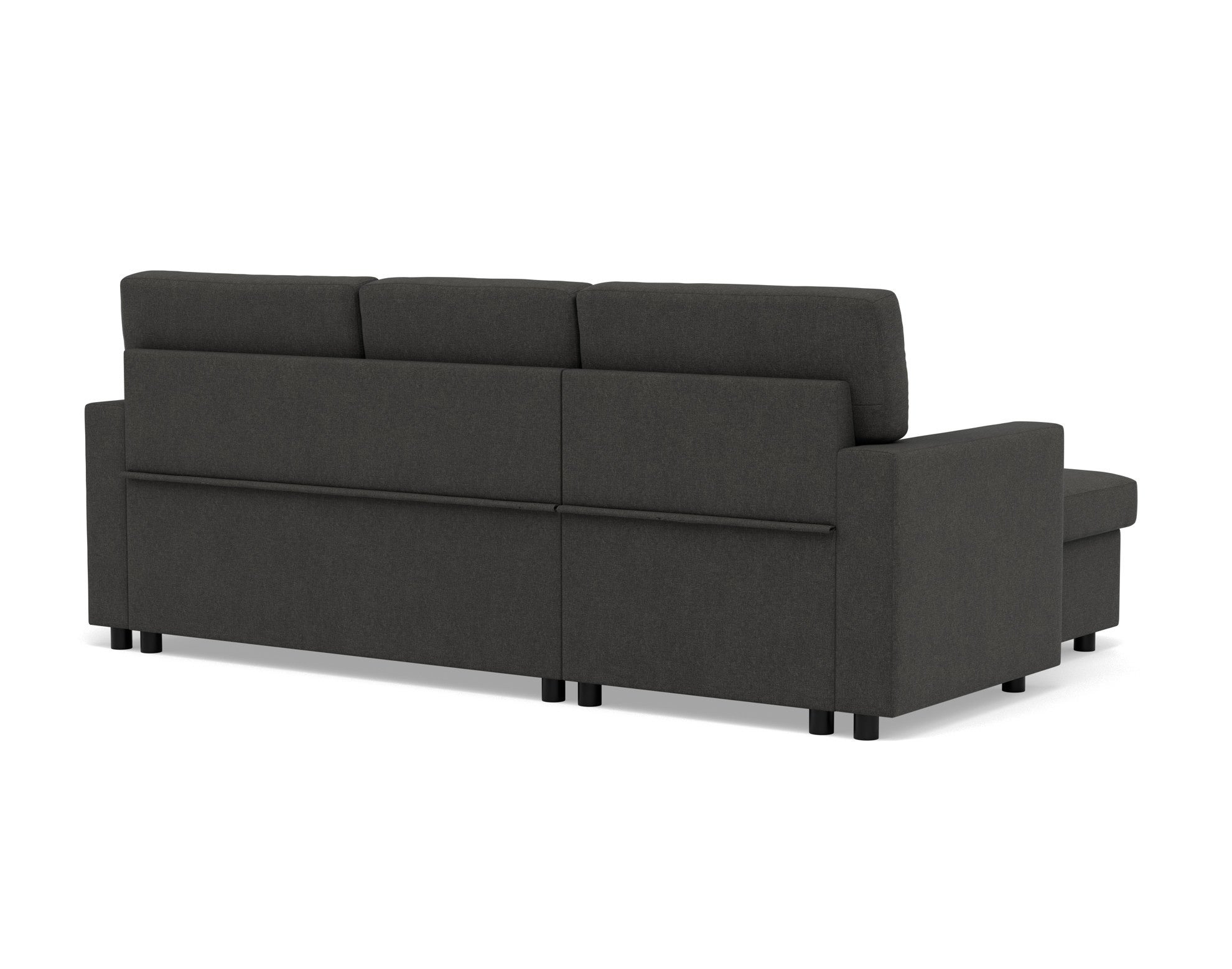 Canapé d'angle réversible convertible 4 places en tissu gris foncé - MEIYA - Best Mobilier - 7