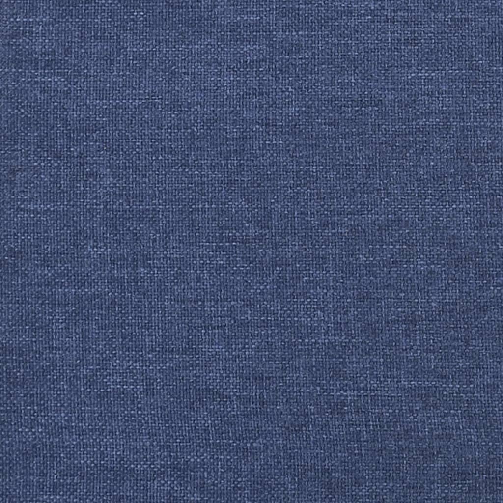 Cadre de lit à lattes en tissu bleu, 200 × 200 cm - 8
