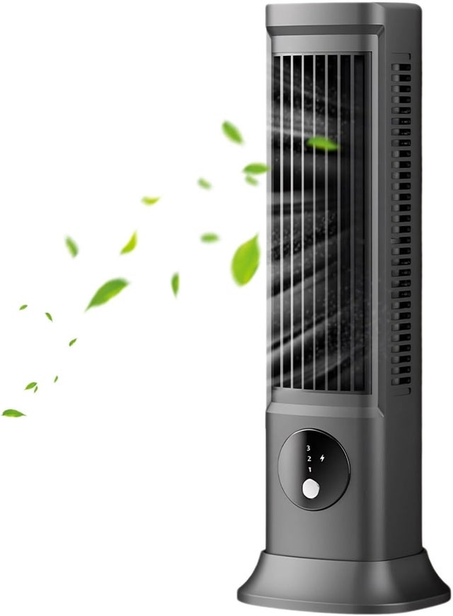 Ventilateur Tour, Ventilateur de Bureau Réglable avec 3 Vitesses, Refroidissement Rapide, Fonctionnement Silencieux, Ventilateur Portable sans Pales