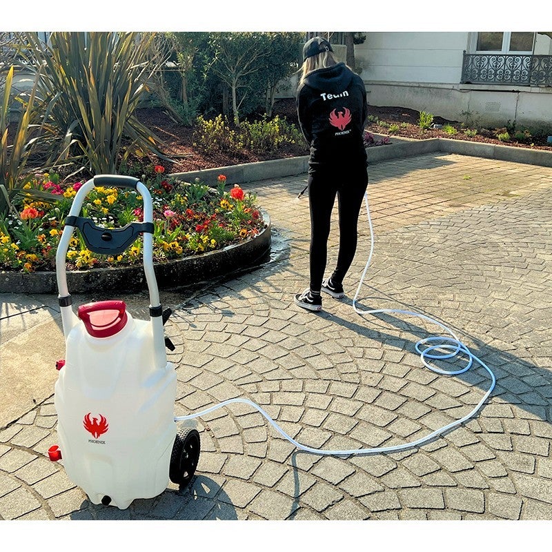Pulverisateur électrique PRO SPRAYER PHOENIX 2 Batteries + Perche Télescopique 5,4 mètres + Nettoyant Extérieures 10 L - 5